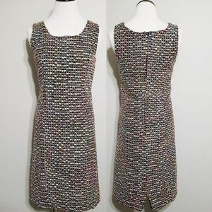 Carlucci Shimmer Tweed Dress 6 Women Sleeveless 90s Nos Vintage Timeless Classic